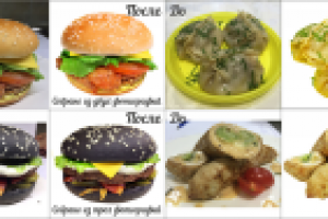 Обработка фотографий для меню и другой рекламы