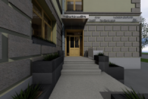 Проект часового салона - оформление входа