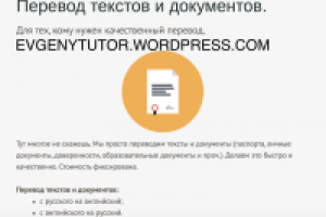 Перевод текстов и документов.