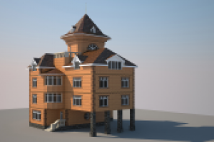 3D модель коттеджа