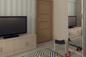 3D визуализация интерьера спальни