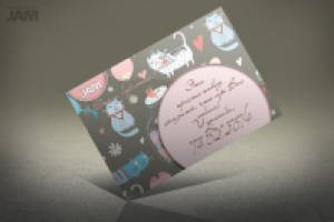 Открытка с Днем св. Валентина для клиентов рекламного агентства