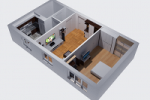 2х-комнатная квартира 2p