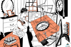 Иллюстрация к сказке "Волшебные часы"