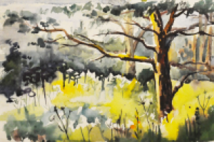 Акварель, лес , г.Калуга