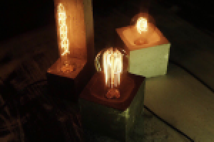 светильник из бетона