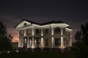 архитектурное освещение коттеджа