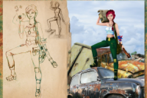 4) Девушка-ремонтник – final fantasy