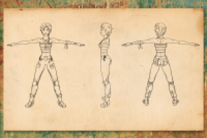 3) Девушка-ремонтник – развёртка