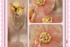 Оформление бокалов и тарелок