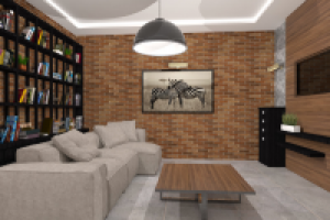 Визуализация квартиры в стиле лофт