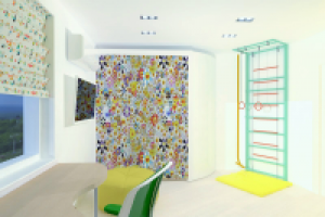 Дизайн интерьера. Детская комната для девочки 6-лет.