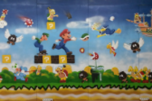 Роспись стены Super Mario