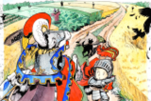 Иллюстрация для детской книги "Красный Рыцарь"