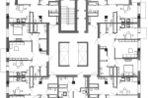 3D модель SketchUP многоэтажный жилой дом