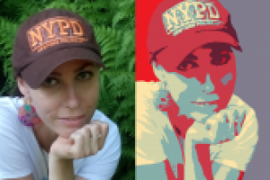 Портретное фото стиле Obama Hope