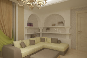 Гостиная-спальня в классическом стиле