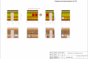 Чертежи. Развертка ванной комнаты. Выкладка плитки