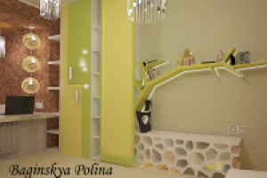 Спальня - кабинет в стиле Лофт