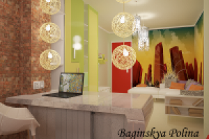 Спальня - кабинет в стиле Лофт