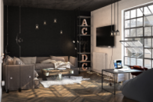 Дизайн и визуализация гостиной комнаты