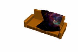 Диван с накидкой