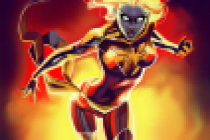 Девушка в стиле комикс Marvel Comics