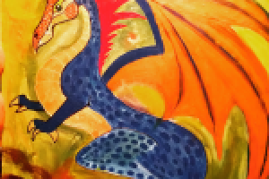 Дракон (акрил, холст)