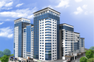 Многоэтажный жилой дом. Визуализация. 3D моделирование