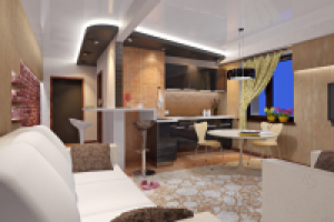 Кухнястудия (современный стиль)