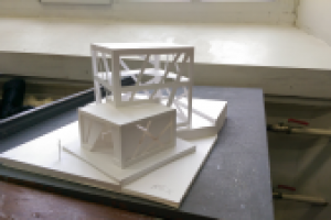 Макет "контраст объемов"