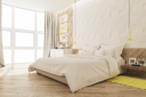 Спальня в светлых тонах