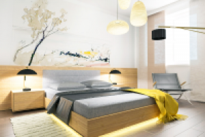 Спальня с японскими элементами