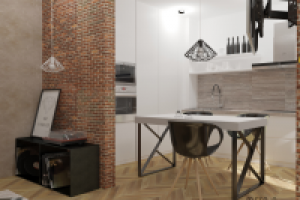 Гостиная в стиле лофт