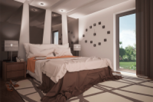 Дизайн спальной для частного дома