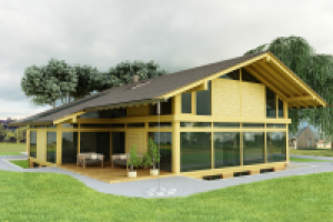 Проект коттеджа из деревянных конструкций