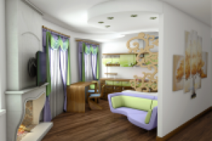 Гостинная и кухня