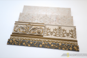 Создание 3d-модели коллекции плиток по фото.