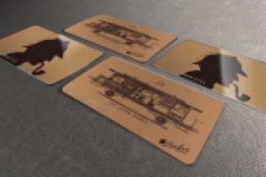 Элементы фирменного стиля для кофейни (бизнес-карта)