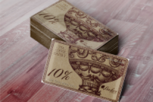 Элементы фирменного стиля для кофейни (визитка)