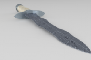 Кинжал "фламберг" для 3D печати. Схема сборки "Сталь"