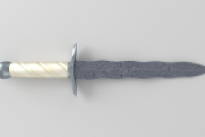 Кинжал "фламберг" для 3D печати. Схема сборки "Пластик"