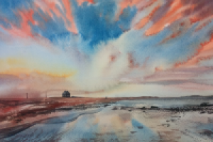 Закат над озером