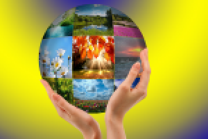 Фотошоп. Планета в руках