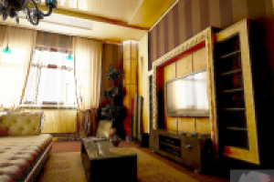 спальня с колонами