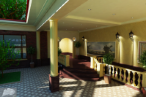 декорирование внутреннего дворика частного дома