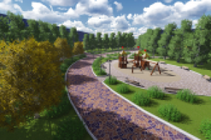 Проект парковой зоны в текущей застройке