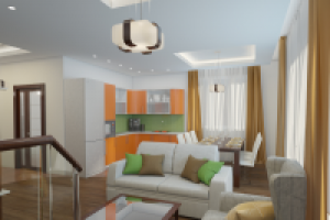 Гостиная в загородном доме