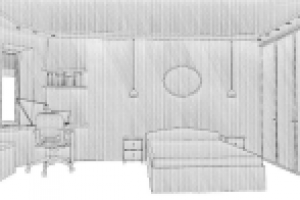 Эскиз комнаты для девочки-подростка