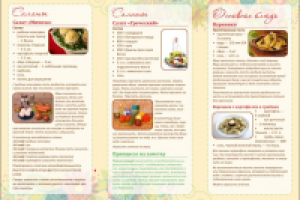 Меню для принцесс